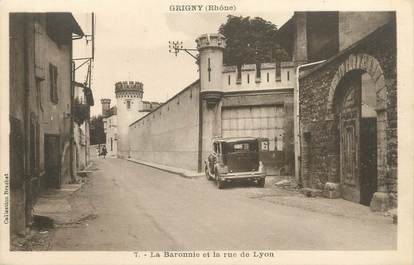 .CPA  FRANCE 69 " Grigny, La Baronnie et la rue de Lyon"