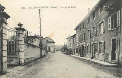 .CPA  FRANCE 69 " La Giraudière, Route de la Poste"