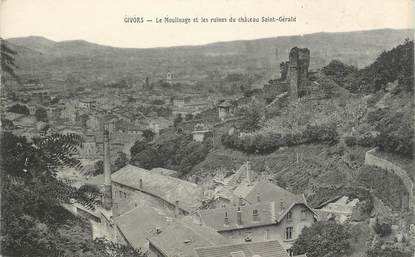 .CPA FRANCE 69 " Givors, Le moulinage et les ruines du château St Gérald"