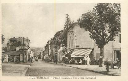 .CPA FRANCE 69 " Givors,  Place Picard et rue Jean Ligonnet"