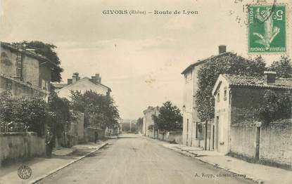 .CPA FRANCE 69 " Givors,  Route de Lyon"