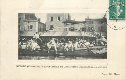 .CPA FRANCE 69 " Givors, Joute sur le bassin du canal entre Bouchardon et Dérieux"