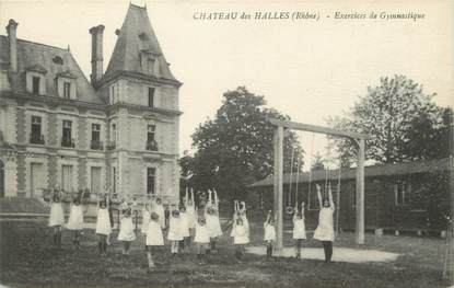 .CPA FRANCE 69 "Les Halles, Le château, Exercices de gymnastique"