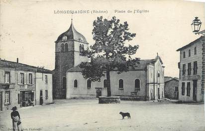 .CPA FRANCE 69 "Longessaigne, Place dde l'église"