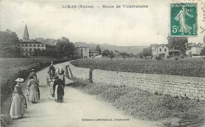 .CPA  FRANCE 69 "Limas, Route de Villefranche"