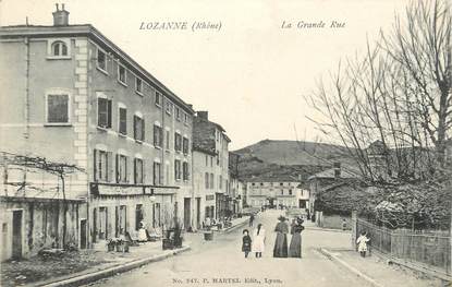 .CPA  FRANCE 69 "Lozanne, La grande rue"