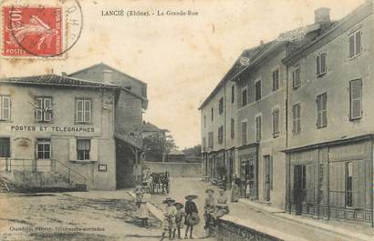 .CPA  FRANCE 69 "Lancié, Grande rue "