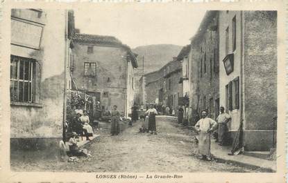 .CPA  FRANCE 69 " Longes, La grande rue"