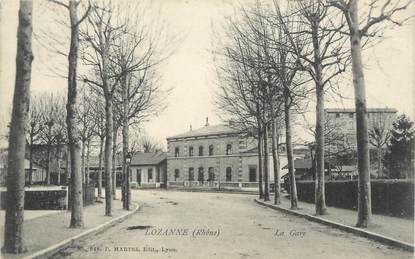 .CPA  FRANCE 69 " Lozanne, La gare"