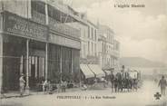 Algerie CPA ALGÉRIE "Philippeville, rue Nationale" / DILIGENCE / Manufacture de Tabacs