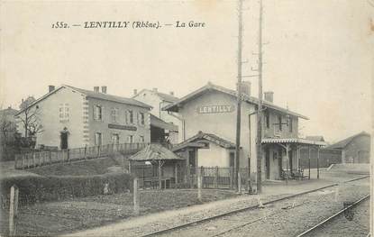 .CPA  FRANCE 69 " Lentilly, La gare"