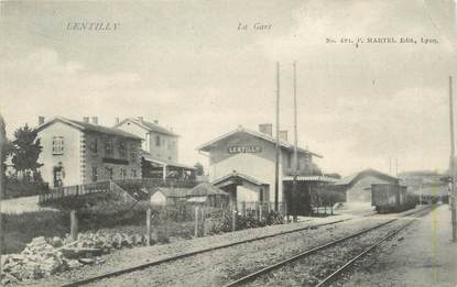 .CPA  FRANCE 69 " Lentilly, La gare "