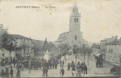 .CPA  FRANCE 69 " Lentilly, La  place"