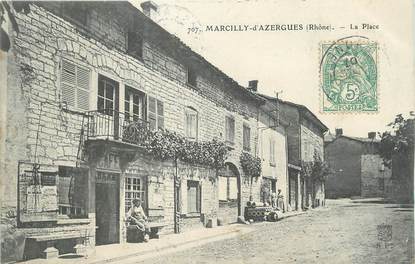 .CPA  FRANCE 69 " Marcilly d'Azergues,, La place"