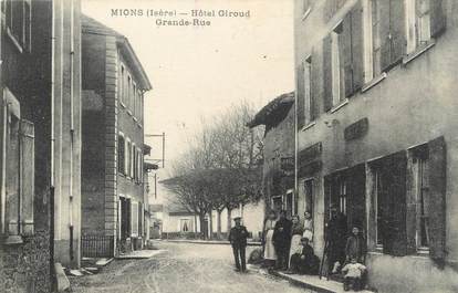 .CPA  FRANCE 69 " Mions, Hôtel Giroud, Grande rue"
