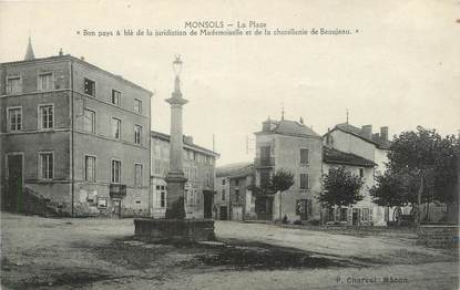 .CPA FRANCE 69 " Monsols, La place"