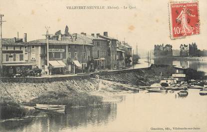 .CPA FRANCE 69 " Villevert Neuville, Le Quai"