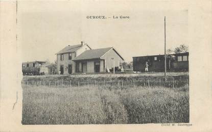 .CPA FRANCE 69 " Ouroux, La gare"