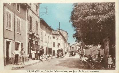 .CPA FRANCE 69 " Les Olmes, Café des Marronniers "