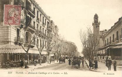 CPA TUNISIE  "Tunis, avenue de Carthage et le casino"