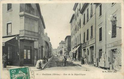 .CPA FRANCE 69 " Oullins,  Rue de la République"
