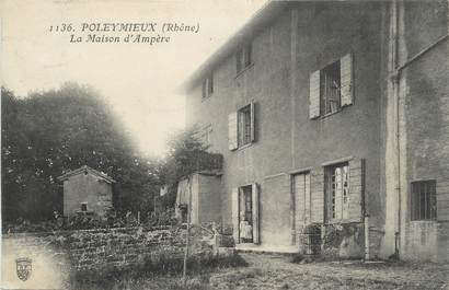 .CPA FRANCE 69 " Poleymieux, La maison d'Ampère"