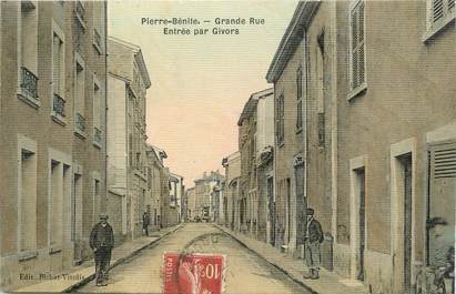 .CPA FRANCE 69 "Pierre Bénite, Grande rue entrée par Givors"