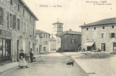 .CPA  FRANCE 69 " Poule, La place  "
