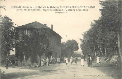 .CPA  FRANCE 69 " Poule, Hôtel de la Scierie Chuzeville Chanrion "