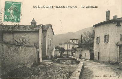 .CPA  FRANCE 69 " Rochetaillée, le Ruisseau"