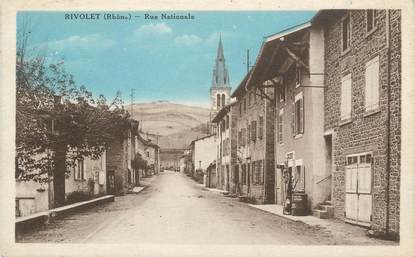 .CPA  FRANCE 69 " Rivolet, Rue nationale"