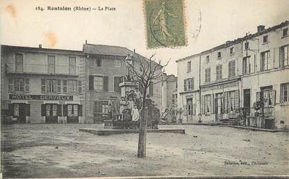 .CPA  FRANCE 69 " Rontalon, La place"