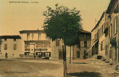 .CPA  FRANCE 69 " Rontalon,  La place"