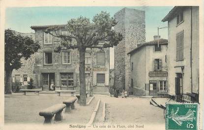 .CPA  FRANCE 69 "Savigny, Un coin  de la place"