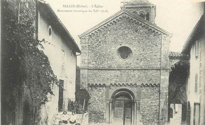 .CPA  FRANCE 69 "Salles, l''église"