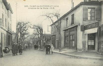 .CPA  FRANCE 69 "Camp de Sathonay, Avenue de la gare"