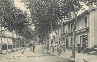 .CPA  FRANCE 69 "Sathonay, Boulevard  Castellane"