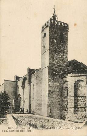 .CPA   FRANCE 34  "St Pons de Mauchiens, L'église"