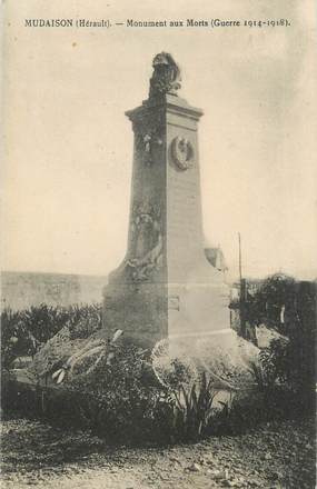 .CPA   FRANCE 34  "Mudaison, Monument aux morts"