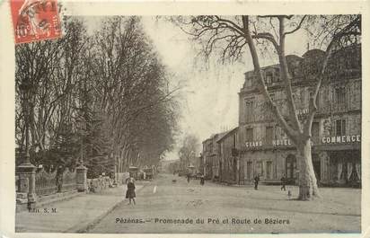 .CPSM   FRANCE 34 "Pézenas, Promenade du Pré et Route de Béziers"