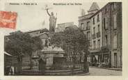 34 Herault .CPSM   FRANCE 34 "Pézenas, République et les Halles"