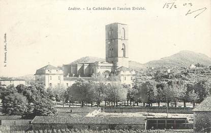 .CPA  FRANCE 34 "Lodève, La cathédrale et l'ancien évêché"