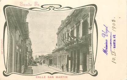 CPA ARGENTINE "Santa Fe, Calle San Martin"