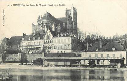 CPA FRANCE 89 "Auxerre, Quai de la Marine"