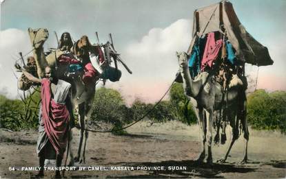   CPA  SOUDAN "Transport à dos de chameau"