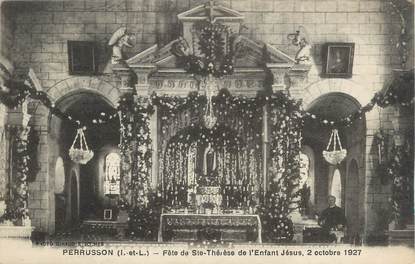 .CPA  FRANCE 37 "Perrusson, Fête de Ste Thérèse de l'Enfant Jésus"