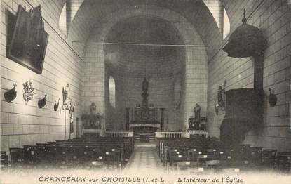 .CPA  FRANCE 37 "Chanceaux sur Choisille, Intérieur de l'église"