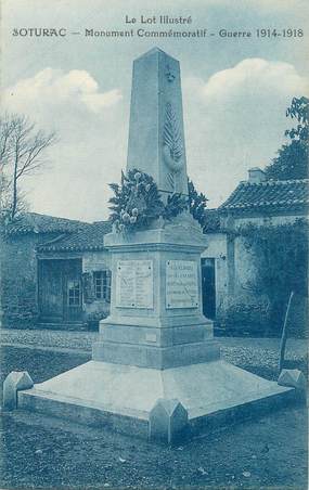 .CPA  FRANCE 46 " Soturac, Monument commémoratif Guerre 14-18"