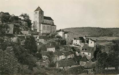 .CPSM  FRANCE 46 " St Cirq Lapopie, L'église et les vieilles maisons"