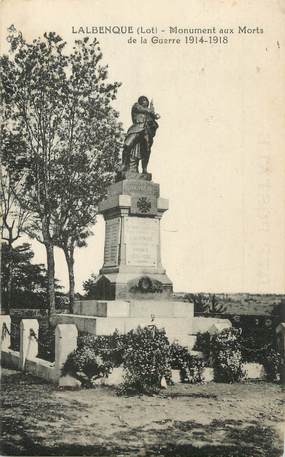 .CPA FRANCE 46 "Lalbenque, Le monument aux morts"